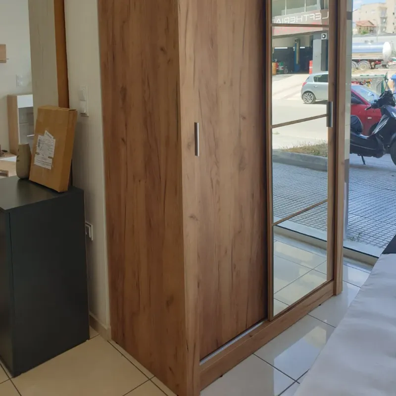 Ντουλάπα με καθρέφτη Linea 120x60x215cm Χρυσό Δρυς Ντουλάπα με καθρέφτη Linea 120x60x215cm Χρυσό Δρυς