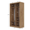 Ντουλάπα με καθρέφτη Linea 120x60x215cm Χρυσό Δρυς Ντουλάπα με καθρέφτη Linea 120x60x215cm Χρυσό Δρυς