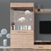 Βιτρίνα Δίφυλλη Solo 100x41x197cm Sonoma με Wenge και MDF Καμπυλωτό τελείωμα στις πόρτες Βιτρίνα Δίφυλλη Solo 100x41x197cm Sonoma με Wenge και MDF Καμπυλωτό τελείωμα στις πόρτες