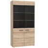 Βιτρίνα Δίφυλλη Solo 100x41x197cm Sonoma με Wenge και MDF Καμπυλωτό τελείωμα στις πόρτες Βιτρίνα Δίφυλλη Solo 100x41x197cm Sonoma με Wenge και MDF Καμπυλωτό τελείωμα στις πόρτες