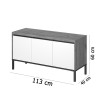 Έπιπλο Τηλεόρασης Palmor Χρυσό Δρυς-Λευκό 113.5x40x60cm Έπιπλο Τηλεόρασης Palmor Χρυσό Δρυς-Λευκό 113.5x40x60cm