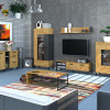 Μπουφές Santes Χρυσό Δρυς-Γραφίτη 155x42x92.5cm Μπουφές Santes Χρυσό Δρυς-Γραφίτη 155x42x92.5cm