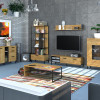 Μπουφές Santes Χρυσό Δρυς-Γραφίτη 155x42x92.5cm Μπουφές Santes Χρυσό Δρυς-Γραφίτη 155x42x92.5cm