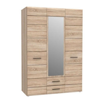 Ντουλάπα Τρίφυλλη Solo3D2S Sonoma Wenge 136x58x197cm Ντουλάπα Τρίφυλλη Solo3D2S Sonoma Wenge 136x58x197cm