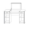 Τουαλέτα Scarlet Σονόμα-Βέγκε 122x46x76-117.5εκ Τουαλέτα Scarlet Σονόμα-Βέγκε 122x46x76-117.5εκ