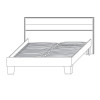 Κρεβάτι Scarlet Διπλό Με Σομιέ Σονόμα-Βέγκε 160x200cm Κρεβάτι Scarlet Διπλό Με Σομιέ Σονόμα-Βέγκε 160x200cm