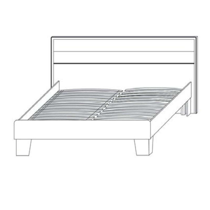 Κρεβάτι Scarlet Διπλό Με Σομιέ Σονόμα-Βέγκε 160x200cm Κρεβάτι Scarlet Διπλό Με Σομιέ Σονόμα-Βέγκε 160x200cm