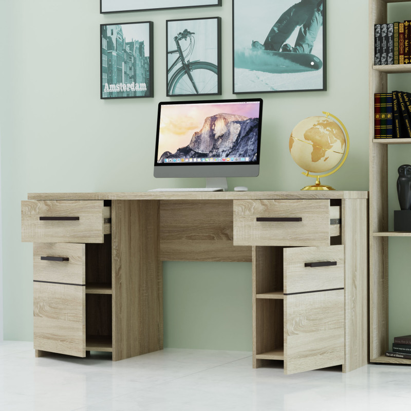 Γραφείο Solo 145 Sonoma με Wenge 145x60x76εκ Γραφείο Solo 145 Sonoma με Wenge 145x60x76εκ