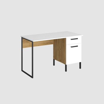 Γραφείο Santes WH Χρυσό Δρυς Λευκό 120x60x74εκ Γραφείο Santes WH Χρυσό Δρυς Λευκό 120x60x74εκ