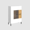 Βιτρίνα Santes Χρυσό Δρυς-Λευκό 90x42x134.50cm Βιτρίνα Santes Χρυσό Δρυς-Λευκό 90x42x134.50cm