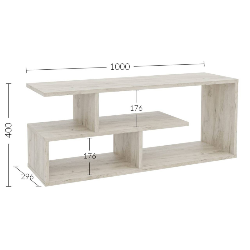 Έπιπλο TV Eden Δρυς 100x29.6x40cm Έπιπλο TV Eden Δρυς 100x29.6x40cm