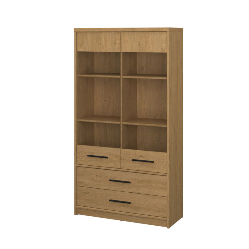 Βιτρίνα Pavi Βελανιδιά με 2 συρτάρια 84.3x33.8x156.4cm Βιτρίνα Pavi Βελανιδιά με 2 συρτάρια 84.3x33.8x156.4cm