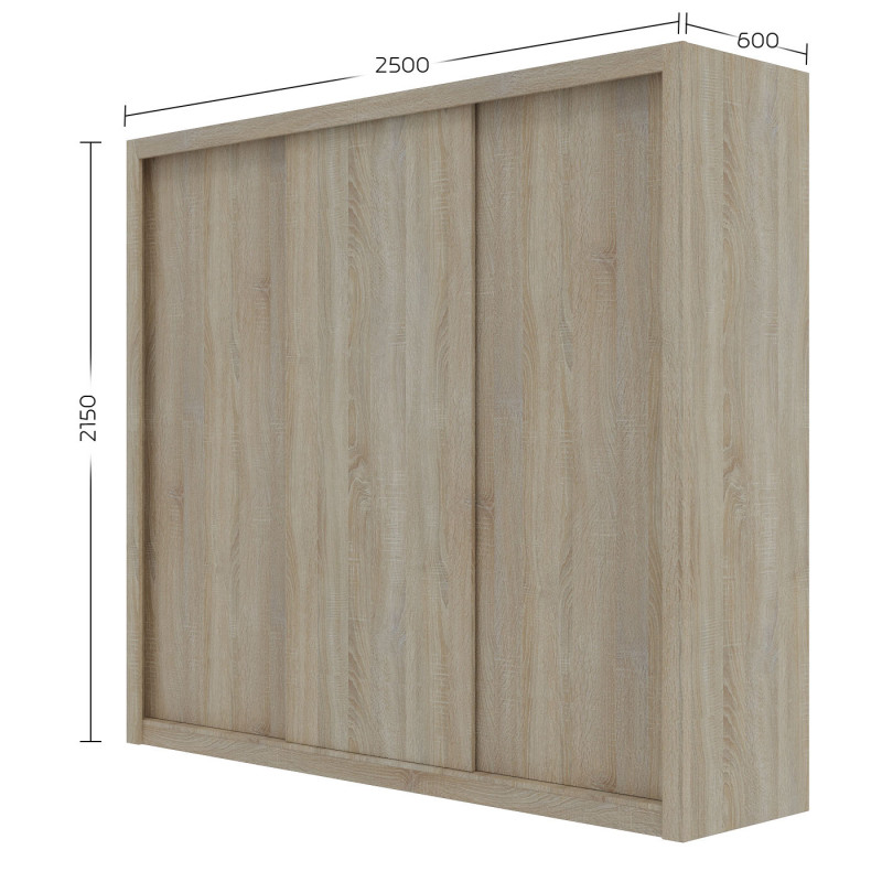 Ντουλάπα Grandio Σονόμα 250x60x215cm