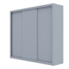 Ντουλάπα Grandio Γκρι 250x60x215cm