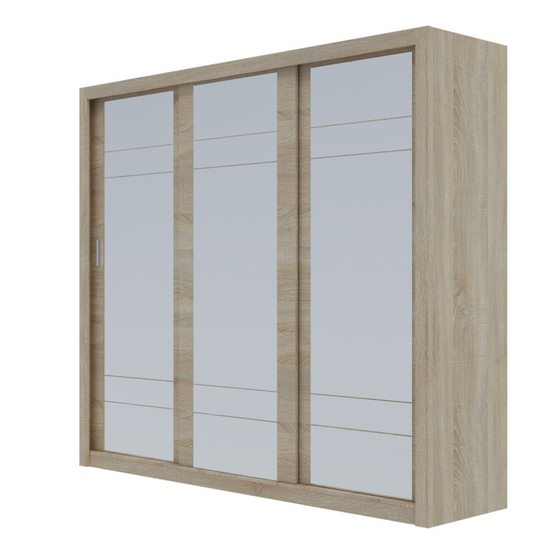 Ντουλάπα Grandio Σονόμα με καθρέφτη 250x60x215cm Ντουλάπα Grandio Σονόμα με καθρέφτη 250x60x215cm