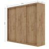 Ντουλάπα Grandio Χρυσό Δρυς με καθρέφτη 250x60x215cm Ντουλάπα Grandio Χρυσό Δρυς με καθρέφτη 250x60x215cm