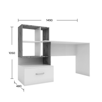 Γραφείο Viola Μπεζ-Σκούρο Δρυς 149x48x105cm Γραφείο Viola Μπεζ-Σκούρο Δρυς 149x48x105cm