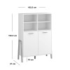 Βιβλιοθήκη Belle Λευκό 102.5x41x152.5cm Βιβλιοθήκη Belle Λευκό 102.5x41x152.5cm