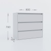 Συρταριέρα Idea Λευκό 80x42x76cm Συρταριέρα Idea Λευκό 80x42x76cm