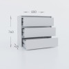 Συρταριέρα Idea Λευκό 80x42x76cm Συρταριέρα Idea Λευκό 80x42x76cm