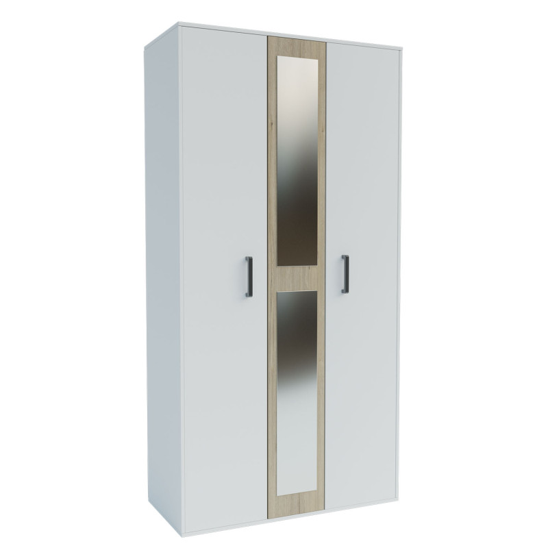 Ντουλάπα Viva 2D Λευκό-Σονόμα 120x50x209cm Ντουλάπα Viva 2D Λευκό-Σονόμα 120x50x209cm