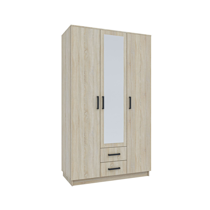 Ντουλάπα Τρίφυλλη Simple 3D2D Σονόμα 120x52x205cm Ντουλάπα Τρίφυλλη Simple 3D2D Σονόμα 120x52x205cm