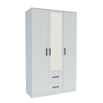 Ντουλάπα Τρίφυλλη Simple 3D2D Λευκή 120x52x205cm Ντουλάπα Τρίφυλλη Simple 3D2D Λευκή 120x52x205cm