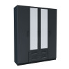 Ντουλάπα Τετράφυλλη Simple 4D2D Γραφίτης 160x52x205cm Ντουλάπα Τετράφυλλη Simple 4D2D Γραφίτης 160x52x205cm