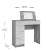 Τουαλέτα Tab Χρυσό Δρυς-Γραφίτη 90x42x82-110cm Τουαλέτα Tab Χρυσό Δρυς-Γραφίτη 90x42x82-110cm