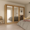 Ντουλάπα Grandio Χρυσό Δρυς με καθρέφτη 250x60x215cm Ντουλάπα Grandio Χρυσό Δρυς με καθρέφτη 250x60x215cm