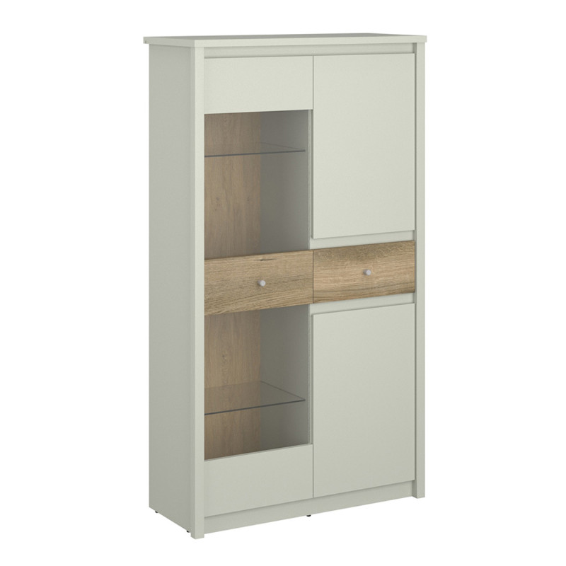 Βιτρίνα Karin Cashmere-Evoke Oak 86x36.5x153cm Βιτρίνα Karin Cashmere-Evoke Oak 86x36.5x153cm