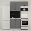 Κουζίνα Modest Σετ 3 Κουτιών Ανθρακί Άνω Κουτιά 140cm Κάτω 80cm Κουζίνα Modest Σετ 3 Κουτιών Ανθρακί Άνω Κουτιά 140cm Κάτω 80cm