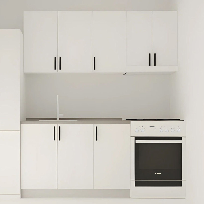 Κουζίνα Modest Σετ 5 Κουτιών Λευκή Άνω Κουτιά 170cm Κάτω 110cm