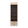 Βιβλιοθήκη Solo 2S 60x41x197 Sonoma με Wenge και MDF Καμπυλωτό τελείωμα
