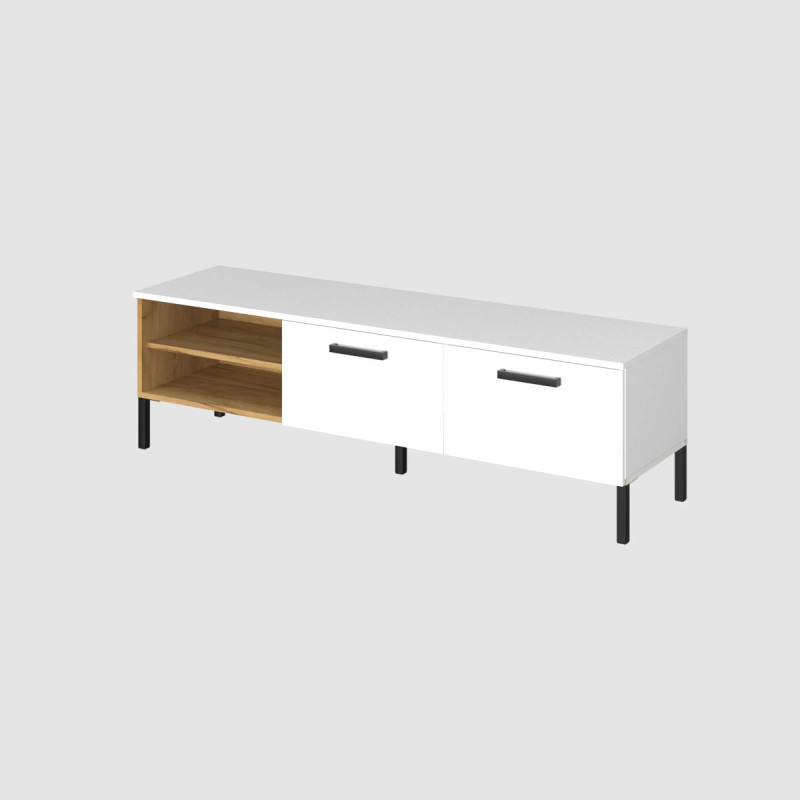 Έπιπλο Τηλεόρασης Santes Χρυσό Δρυς-Λευκό 155x42x45.7cm Έπιπλο Τηλεόρασης Santes Χρυσό Δρυς-Λευκό 155x42x45.7cm
