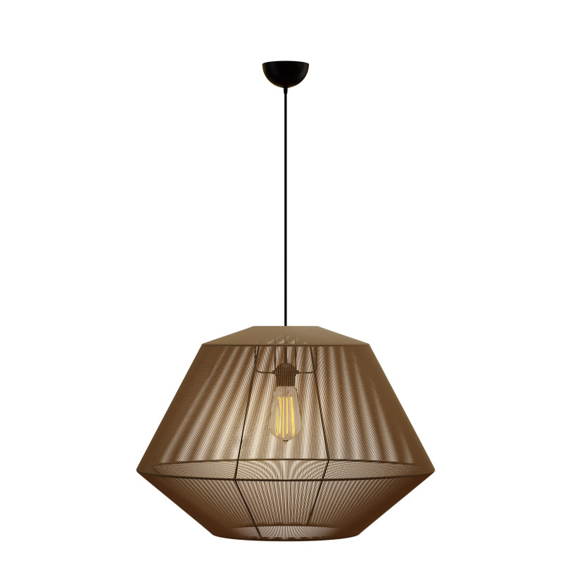 Κρεμαστό Μονόφωτο Φωτιστικό Καφέ 804 Ε27 Φ60x120cm Κρεμαστό Μονόφωτο Φωτιστικό Καφέ 804 Ε27 Φ60x120cm