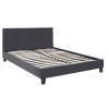 Κρεβάτι Flat Megapap από τεχνόδερμα χρώμα μαύρο ματ 150x200εκ. Κρεβάτι Flat Megapap από τεχνόδερμα χρώμα μαύρο ματ 150x200εκ.