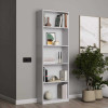 Βιβλιοθήκη Max Megapap χρώμα λευκό 58x23x170εκ. Βιβλιοθήκη Max Megapap χρώμα λευκό 58x23x170εκ.