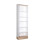 Βιβλιοθήκη Base Megapap χρώμα oak - λευκό 60x26x197εκ.