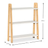 Βιβλιοθήκη Como Megapap χρώμα λευκό - oak 63x22x80εκ.
