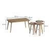 Τραπεζάκι σαλονιού σετ 4 τμχ Soul Megapap χρώμα oak 90x55x43εκ. Τραπεζάκι σαλονιού σετ 4 τμχ Soul Megapap χρώμα oak 90x55x43εκ.