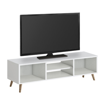 Έπιπλο τηλεόρασης Loren Megapap χρώμα λευκό 120x30x40εκ. Έπιπλο τηλεόρασης Loren Megapap χρώμα λευκό 120x30x40εκ.