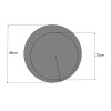 Καθρέπτης τοίχου Moon Megapap χρώμα γκρι 88x88x2,2εκ. Καθρέπτης τοίχου Moon Megapap χρώμα γκρι 88x88x2,2εκ.