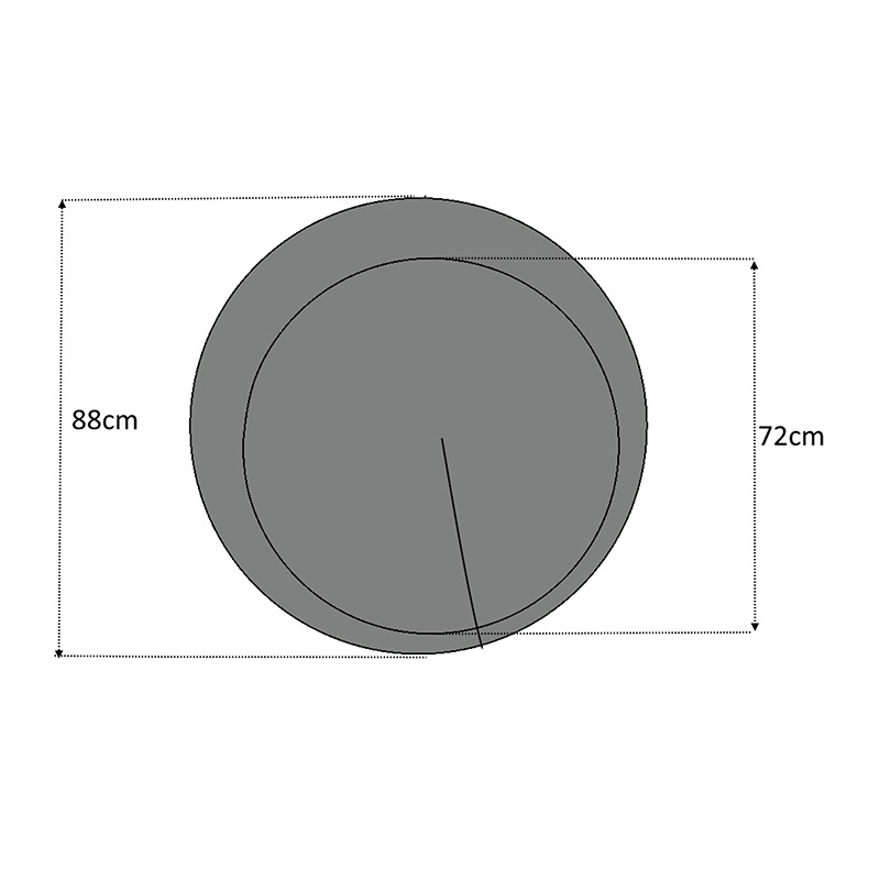 Καθρέπτης τοίχου Moon Megapap χρώμα γκρι 88x88x2,2εκ. Καθρέπτης τοίχου Moon Megapap χρώμα γκρι 88x88x2,2εκ.