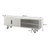 Έπιπλο τηλεόρασης Foot Megapap χρώμα λευκό 160x35x49εκ. Έπιπλο τηλεόρασης Foot Megapap χρώμα λευκό 160x35x49εκ.
