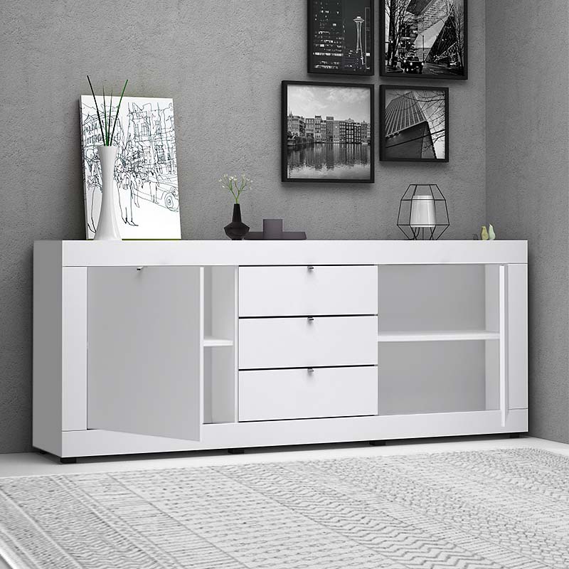 Μπουφές Ocean Megapap χρώμα λευκό 210x45x86εκ. Μπουφές Ocean Megapap χρώμα λευκό 210x45x86εκ.