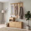Έπιπλο εισόδου Raynold Megapap χρώμα φυσικό οξιάς 100x30x180εκ. Έπιπλο εισόδου Raynold Megapap χρώμα φυσικό οξιάς 100x30x180εκ.