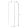 Ντουλάπα ρούχων Victoria Megapap μονόφυλλη χρώμα λευκό 50x60x181εκ.