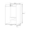 Έπιπλο πλυντηρίου Toren Megapap χρώμα καρυδί 65x60x100εκ. Έπιπλο πλυντηρίου Toren Megapap χρώμα καρυδί 65x60x100εκ.