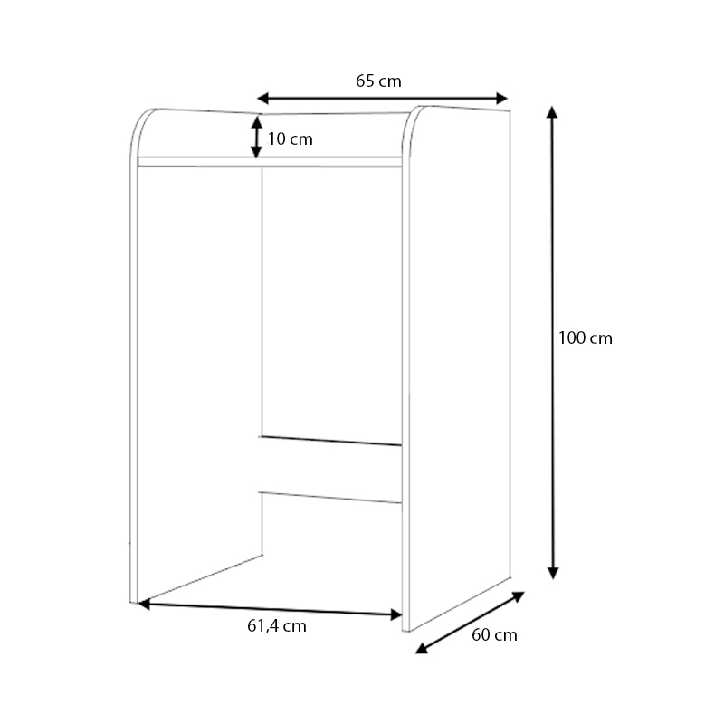 Έπιπλο πλυντηρίου Toren Megapap χρώμα καρυδί 65x60x100εκ. Έπιπλο πλυντηρίου Toren Megapap χρώμα καρυδί 65x60x100εκ.